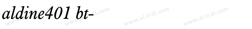 aldine401 bt字体转换